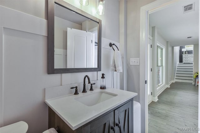 529 Hickory Dr, Wetumpka, AL 36092 - bathroom featuring vanity and wood finished floors