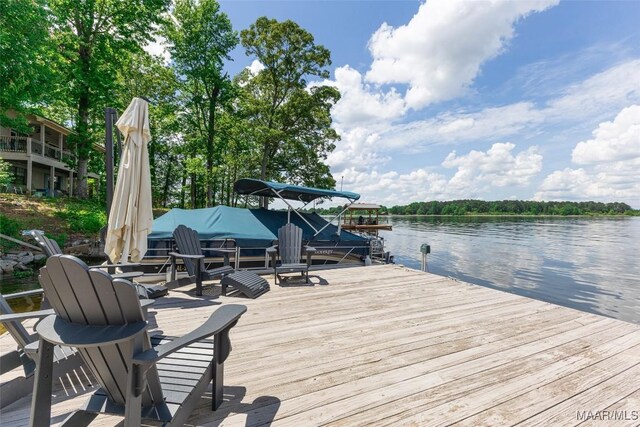 529 Hickory Dr, Wetumpka, AL 36092 - dock featuring a water view and boat lift