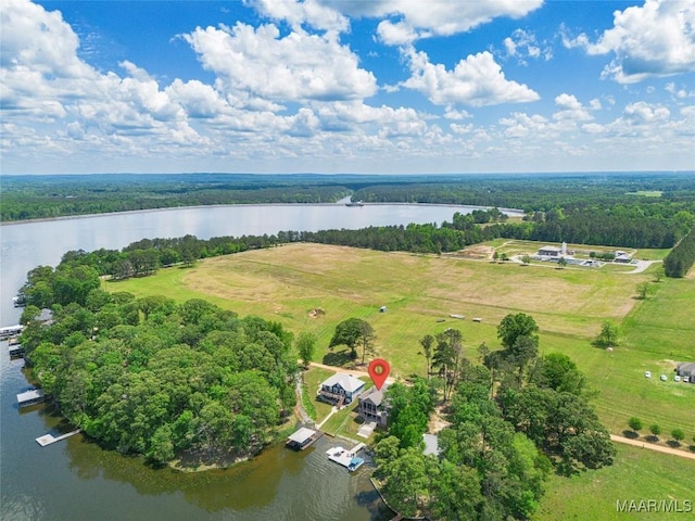 529 Hickory Dr, Wetumpka, AL 36092 - bird's eye view of a nearby body of water and a heavily wooded area