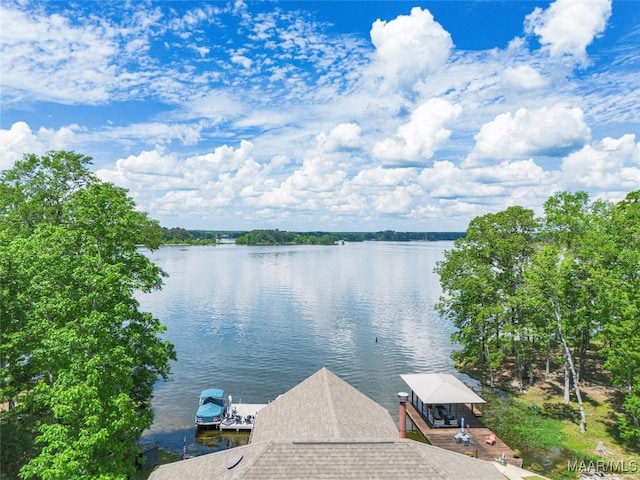 529 Hickory Dr, Wetumpka, AL 36092 - water view featuring a dock