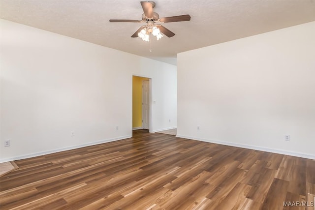422 River Oaks Dr, Wetumpka, AL 36092 - unfurnished room featuring ceiling fan, wood finished floors, and a textured ceiling