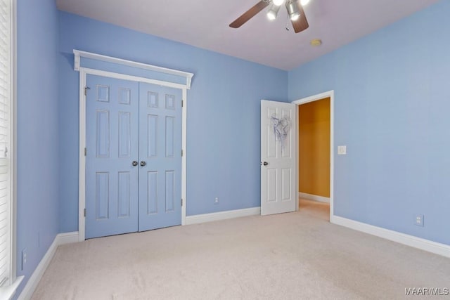 204 St Thomas Ave, Wetumpka, AL 36092 - unfurnished bedroom featuring carpet flooring, a closet, and ceiling fan
