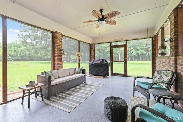 4015 Snowdoun Chambers Rd, Montgomery, AL 36116 - sunroom / solarium with outdoor lounge area and ceiling fan