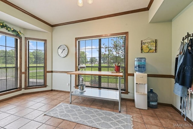 4015 Snowdoun Chambers Rd, Montgomery, AL 36116 - doorway to outside with tile patterned floors and ornamental molding