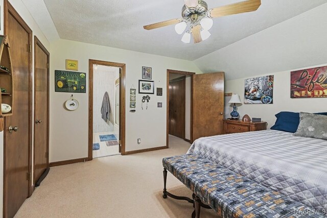 4015 Snowdoun Chambers Rd, Montgomery, AL 36116 - bedroom featuring light carpet, ceiling fan, and vaulted ceiling
