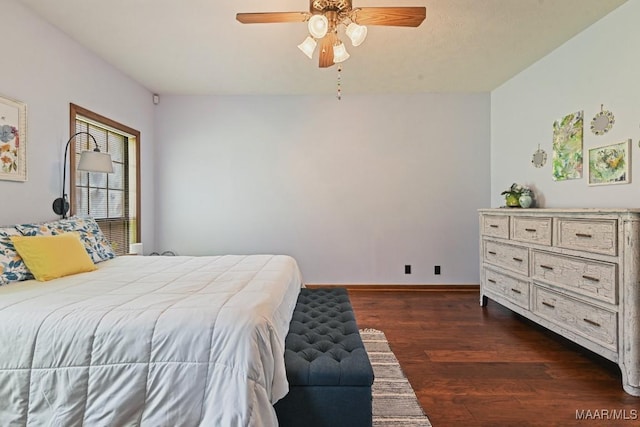 4015 Snowdoun Chambers Rd, Montgomery, AL 36116 - bedroom with dark wood-style floors and ceiling fan