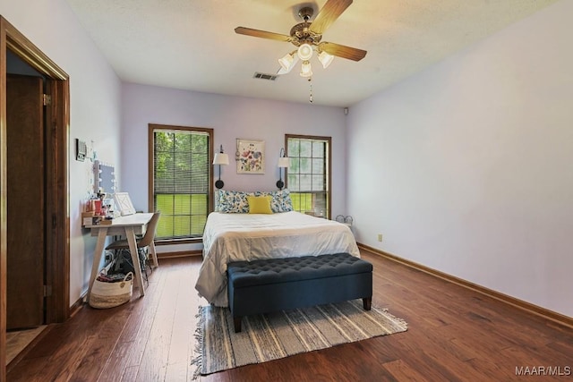 4015 Snowdoun Chambers Rd, Montgomery, AL 36116 - bedroom featuring hardwood / wood-style flooring and a ceiling fan