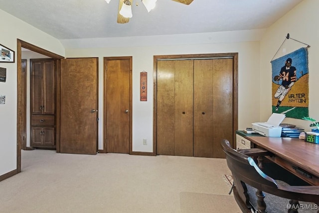 4015 Snowdoun Chambers Rd, Montgomery, AL 36116 - office with light colored carpet and ceiling fan