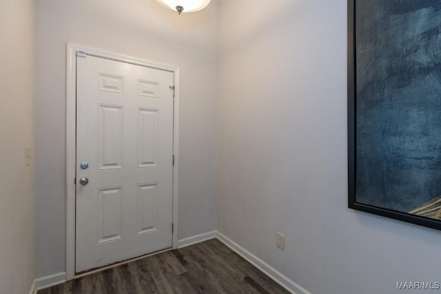 6642 Triston Way, Montgomery, AL 36117 - doorway featuring dark wood-style flooring and baseboards