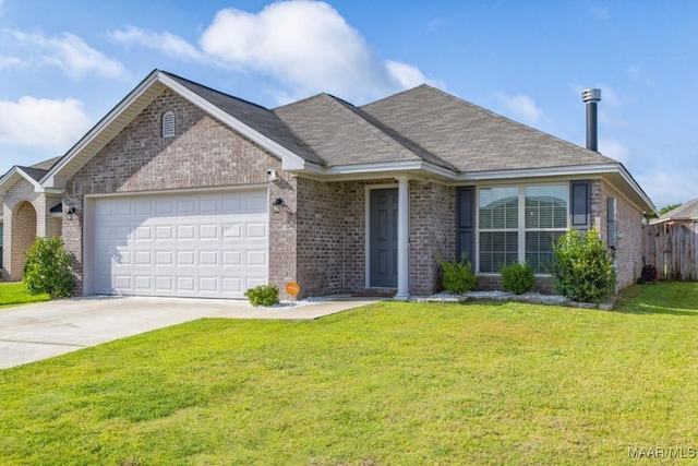 6642 Triston Way, Montgomery, AL 36117 - view of front facade with a garage, brick siding, concrete driveway, and roof with shingles