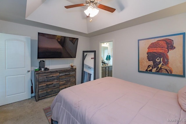 6642 Triston Way, Montgomery, AL 36117 - carpeted bedroom with ceiling fan and ensuite bath