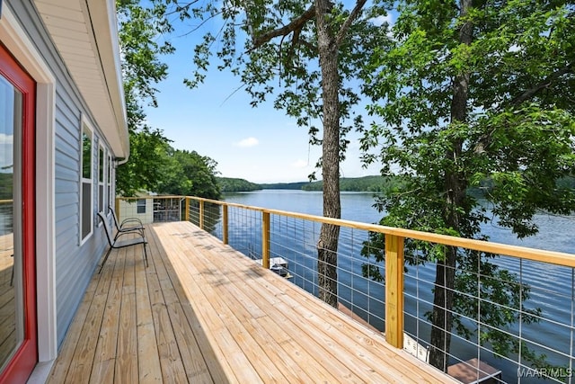 1415 Gold Mine Branch Rd, Marbury, AL 36051 - wooden deck featuring a water view