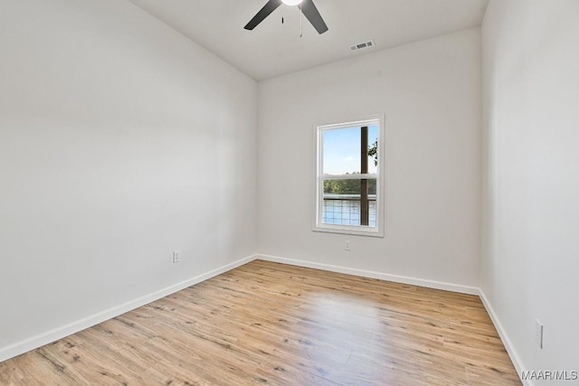 1415 Gold Mine Branch Rd, Marbury, AL 36051 - spare room featuring a ceiling fan and wood finished floors