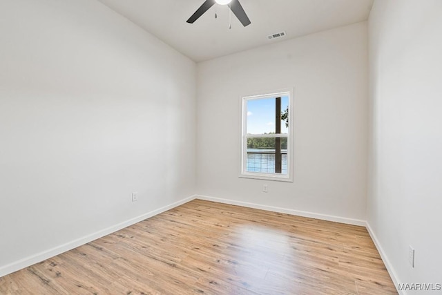 1415 Gold Mine Branch Rd, Marbury, AL 36051 - spare room with ceiling fan and light wood-type flooring