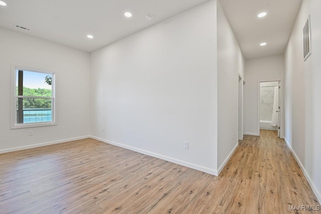 1415 Gold Mine Branch Rd, Marbury, AL 36051 - empty room with light wood finished floors and recessed lighting