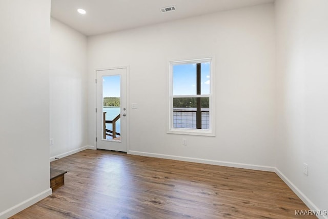1415 Gold Mine Branch Rd, Marbury, AL 36051 - unfurnished room with plenty of natural light, wood finished floors, and recessed lighting