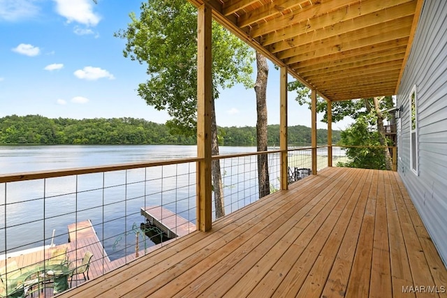1415 Gold Mine Branch Rd, Marbury, AL 36051 - wooden terrace with a water view