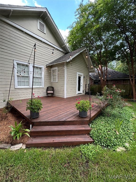 2412 College St, Montgomery, AL 36106 - rear view of house with a deck