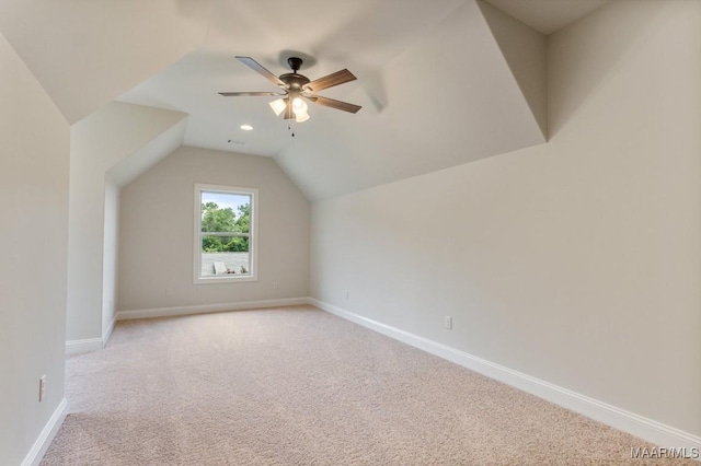 79 Birchwood Ln, Wetumpka, AL 36093 - bonus room featuring light colored carpet, vaulted ceiling, and ceiling fan