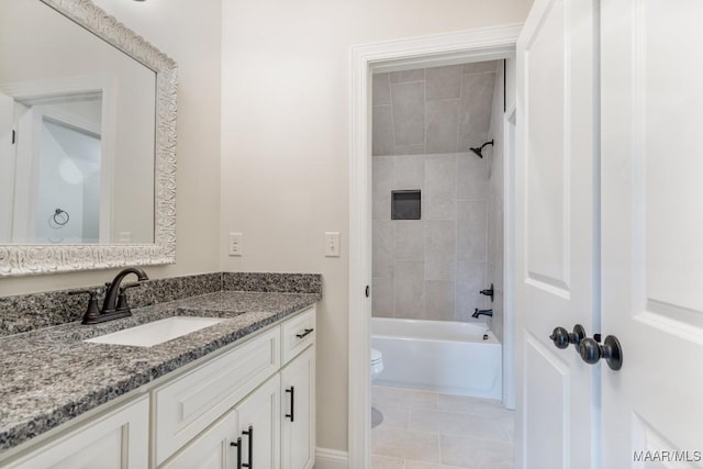 79 Birchwood Ln, Wetumpka, AL 36093 - bathroom with vanity, bathtub / shower combination, and tile patterned flooring