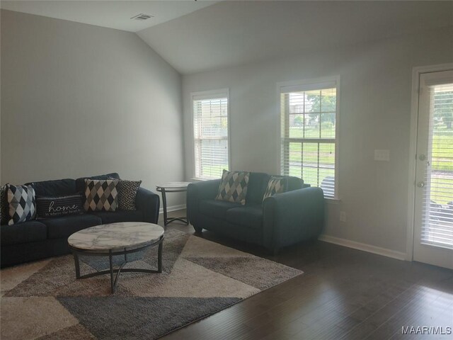 512 Lismore Pl, Montgomery, AL 36117 - living area featuring wood finished floors and lofted ceiling