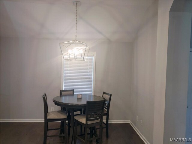 512 Lismore Pl, Montgomery, AL 36117 - dining space with a chandelier and dark wood-style floors