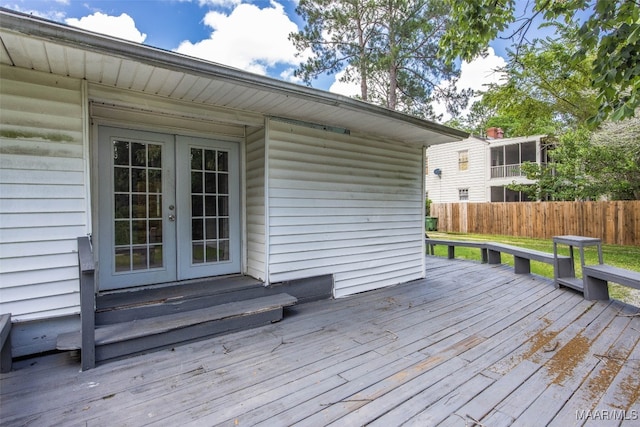 1310 Woodward Ave, Montgomery, AL 36106 - wooden terrace featuring french doors