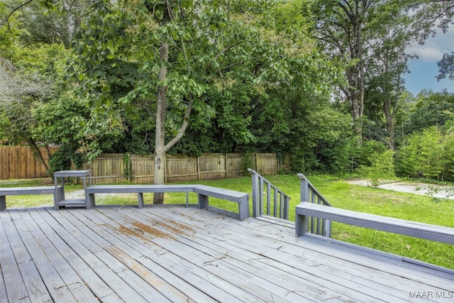 1310 Woodward Ave, Montgomery, AL 36106 - wooden terrace with a fenced backyard