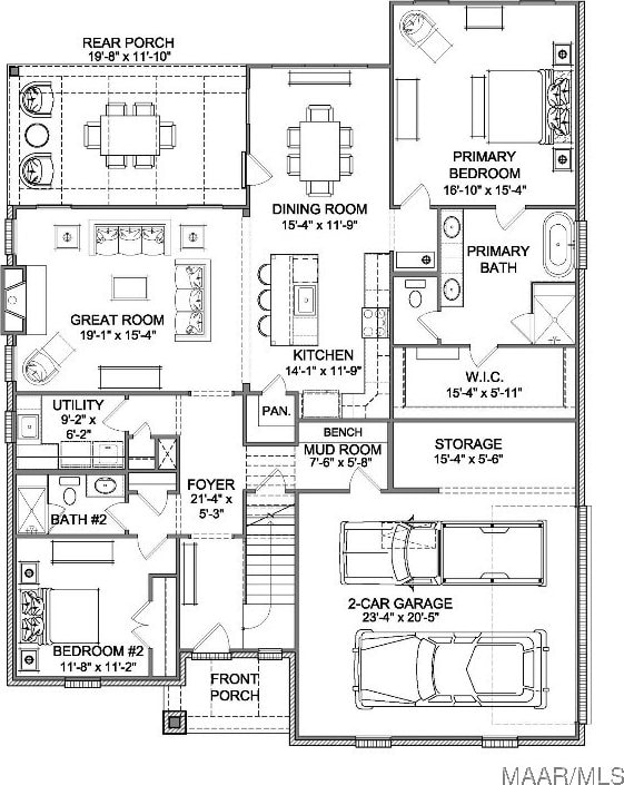 646 Cotton Terrace Loop, Deatsville, AL 36022 - view of home floor plan