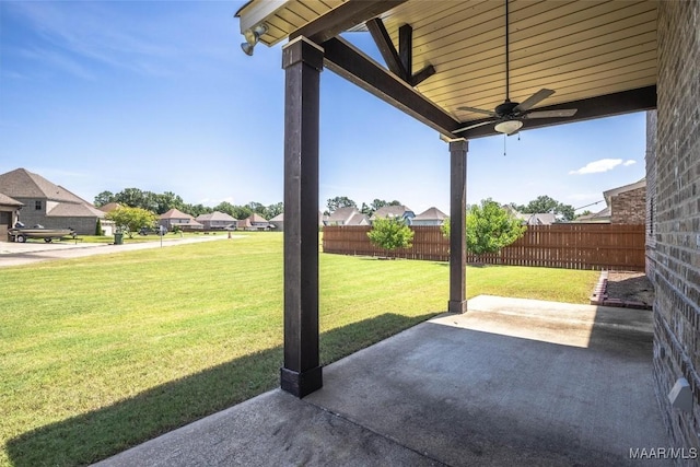 8465 Melbourne Cir, Montgomery, AL 36117 - view of patio with ceiling fan and a residential view