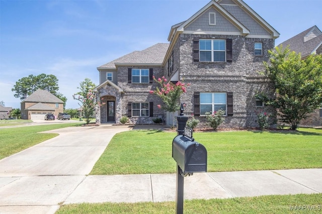 8465 Melbourne Cir, Montgomery, AL 36117 - craftsman house with a front lawn, brick siding, and driveway