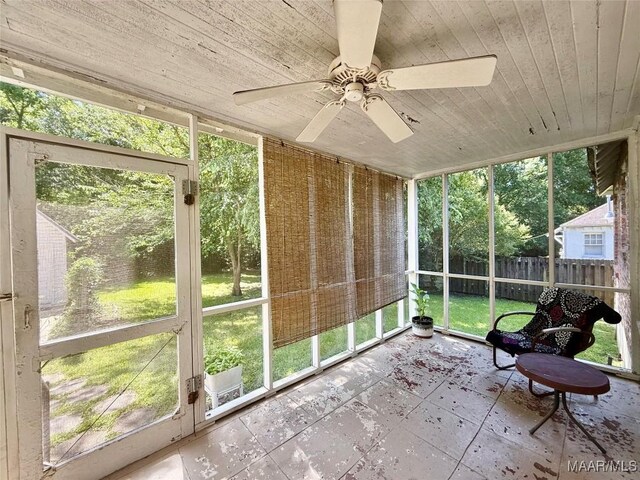 3319 Lexington Rd, Montgomery, AL 36106 - unfurnished sunroom featuring ceiling fan and healthy amount of natural light