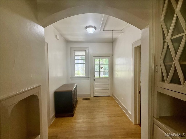 3319 Lexington Rd, Montgomery, AL 36106 - doorway featuring arched walkways and light wood finished floors
