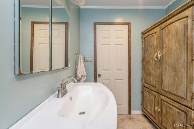 1352 Gibson Rd, Greenville, AL 36037 - bathroom featuring ornamental molding and tile patterned flooring