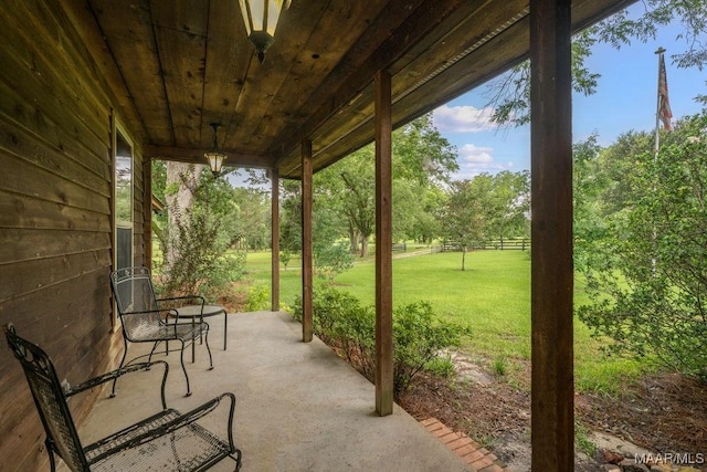 1352 Gibson Rd, Greenville, AL 36037 - view of patio / terrace featuring view of wooded area