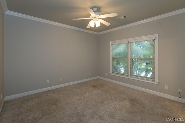 7025 Wynlakes Blvd, Montgomery, AL 36117 - carpeted empty room with ornamental molding and ceiling fan