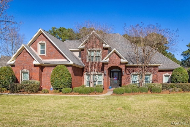 7025 Wynlakes Blvd, Montgomery, AL 36117 - traditional-style home featuring brick siding, a front yard, and a shingled roof