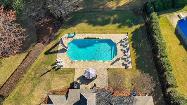 7025 Wynlakes Blvd, Montgomery, AL 36117 - aerial view of property and surrounding area with a pool