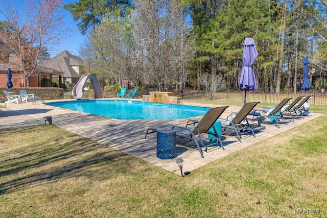 7025 Wynlakes Blvd, Montgomery, AL 36117 - view of pool with a water slide and a patio