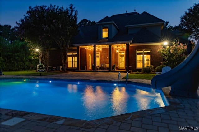 7025 Wynlakes Blvd, Montgomery, AL 36117 - swimming pool with a patio area and a water slide