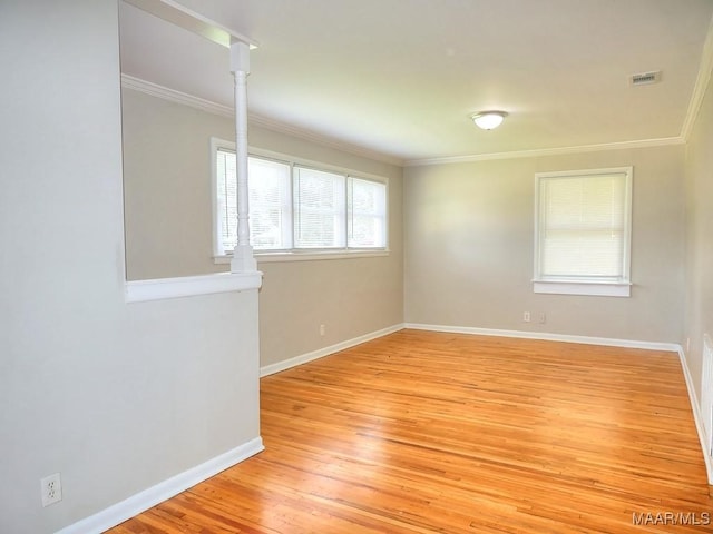 3609 Loxley Ln, Montgomery, AL 36109 - spare room with ornamental molding and light wood finished floors