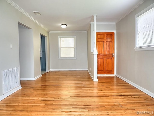 3609 Loxley Ln, Montgomery, AL 36109 - unfurnished room with light wood-style flooring and ornamental molding