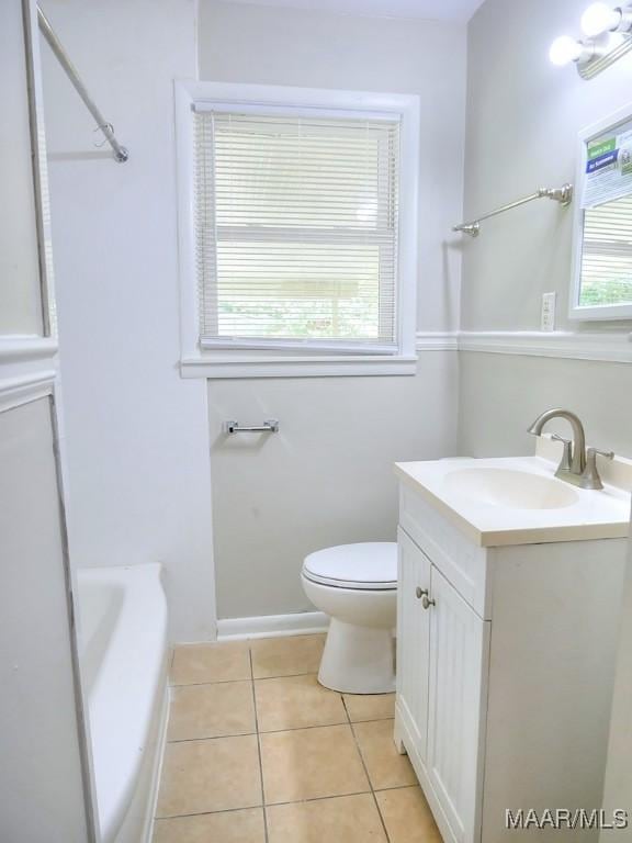 3609 Loxley Ln, Montgomery, AL 36109 - full bathroom with vanity, tile patterned flooring, a bath, and a shower