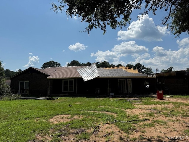 6700 Al Highway 22 N, Valley Grande, AL 36701 - rear view of house with a yard and a metal roof
