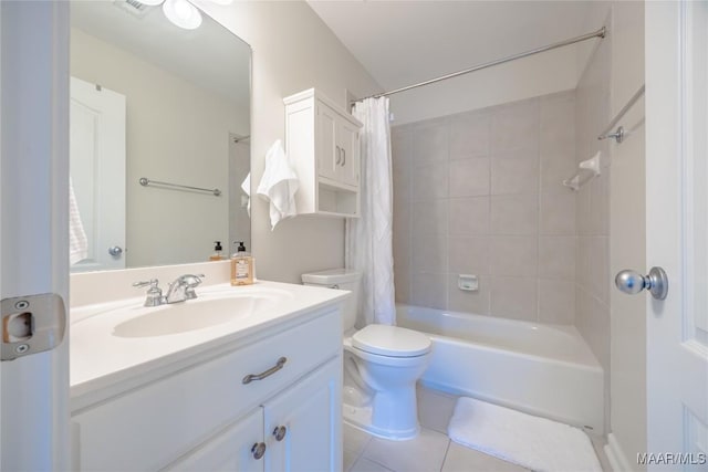 742 Mckeithen Pl, Millbrook, AL 36054 - full bath featuring vanity, shower / tub combo with curtain, and tile patterned flooring