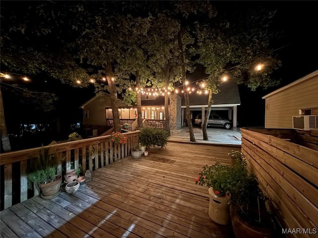124 Reid Cir, Deatsville, AL 36022 - view of deck at night