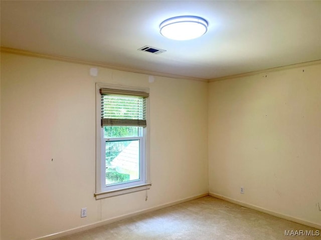9858 Wynchase Cir, Montgomery, AL 36117 - spare room featuring crown molding and light carpet