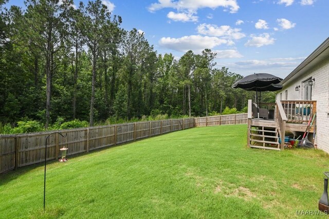 174 Shadow Wood Ln, Wetumpka, AL 36092 - fenced backyard featuring a deck