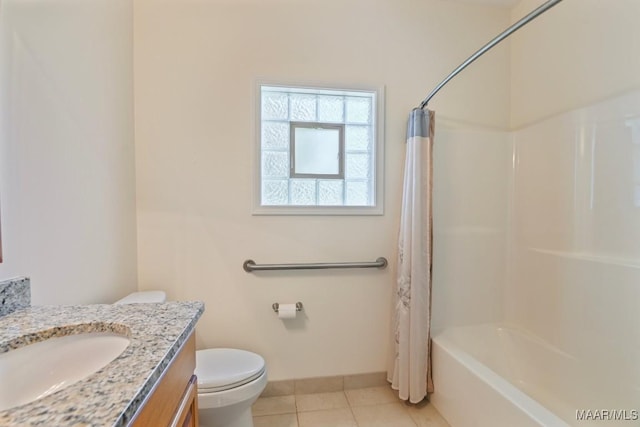 2196 N Ann Ave, Tallassee, AL 36078 - full bathroom featuring vanity, tile patterned floors, and shower / tub combo with curtain