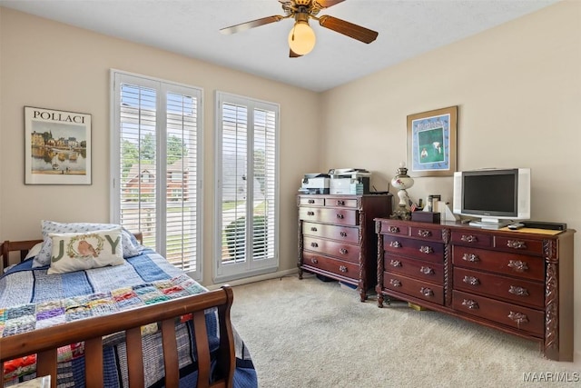 8872 Old Magnolia Way, Montgomery, AL 36116 - bedroom featuring carpet floors, ceiling fan, and access to outside
